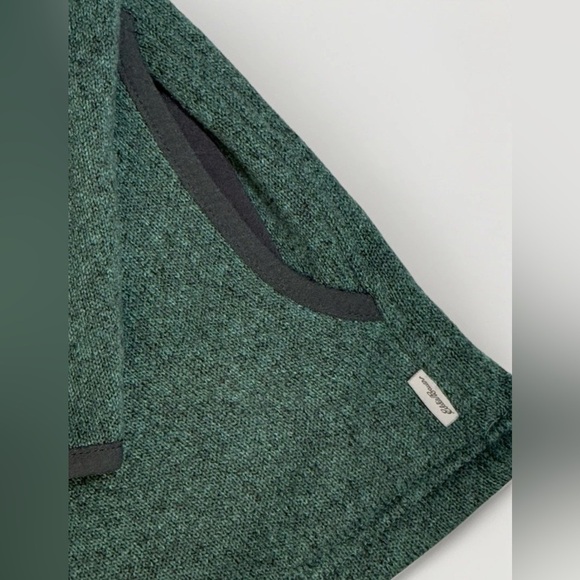 Eddie Bauer Women Fleece Pullover Sweatshirt Sz M Green 1/4 Snap Close 3 Pocket - Picture 5 of 7